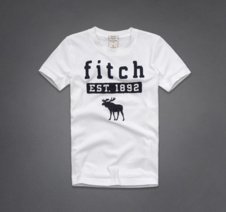 Abercrombie Fitch Hombres De Cuello Redondo Corto Remera AF5201